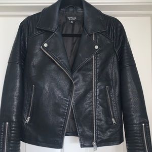 TopShop Black Faux Leather Jacket